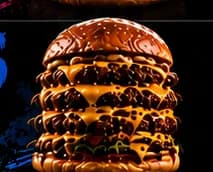 Smash Burger Max RPM mit vier Patties und vierfach Cheddar